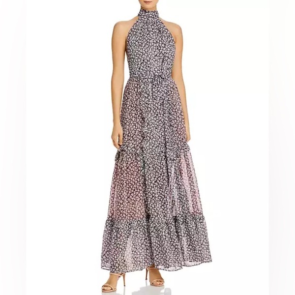 Sabina Musayev Floral-Print Tiered Gown New Size Small - Picture 2 of 13